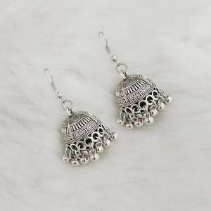Jeweljunk Oxidised Jhumki Silver Beads <b>Chandelier</b> <b>Earrings</b> 1309346 <b>Fashion</b> Jewelry - Product Image 1