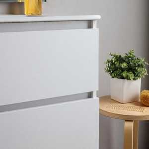 80cm <b>White</b> Suspended Bathroom Cabinet with <b>2</b> Drawers & 80x110cm Bali Mirror Bathroom <b>Sets</b> - Product Image 3
