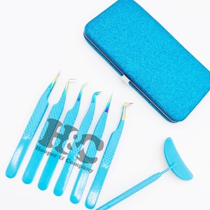 Pince à épiler pour extension de cils personnalisée ensemble de pinces à cils pince à cils en acier inoxydable vison marque privée logo offre durable - Product Image 3