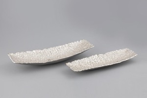 Antique Silver Rectangular Metal Tray New Salad <strong>Tools</strong> for Food Serving Elegant Silver Plated <strong>Cast</strong> Metal for Decorative Tabletop - Product Image 2