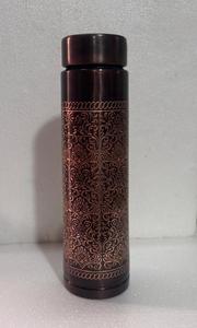 Hydration Ritual Crafted Pure Copper Water <b>Bottle</b> <b>Lid</b> Ancient Holistic Science Ayurveda Engraved Design Thermal Insulation >24 - Product Image 6