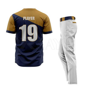 Usa Size Blank Baseball Uniform Customize <b>Printed</b> <b>Mesh</b> Breathable Embroidery Button Down Baseball Jersey Shirt - Product Image 3