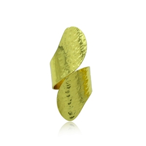 Vintage Statement Brass Geometric <b>Ring</b> 18K Gold Plated <b>Plain</b> Inlay Unisex Fashionable Stylish Children Gift Occasions - Product Image 1