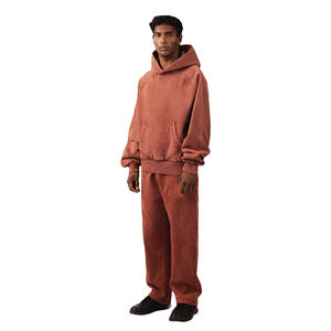 ชุดวอร์มผ้าฟลีซคอตตอน 100% คุณภาพสูง ล้างสีแบบแอซิดวอช สำหรับผู้ชาย ใส่สบาย ระบายอากาศได้ดี เหมาะสำหรับฤดูหนาว - Product Image 3