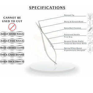 Reasonable Price Curved Stainless Steel <b>Nail</b> <b>Scissors</b> Durable <b>for</b> <b>Nail</b> Care Grooming Daily Use Beauty Tool QORVEX INSTRUMENTS 3 - Product Image 6