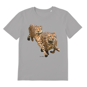 Camiseta de Algodón Orgánico Premium para Adultos Cheetah Brothers, 100% Jersey, Corte Holgado con Diseño Estampado, Número de Modelo - Product Image 5