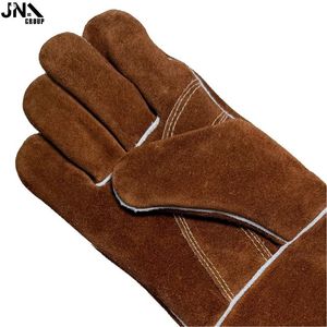 Haute qualité anti-dérapant peau de vache longue peau de vache fendue résistant aux coupures sécurité industrielle protection cuir gants de soudage - Product Image 6
