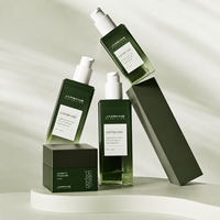 Ensemble de soins de la peau de luxe en marque privée, flacon de lotion en verre triangulaire 100 ml 120 ml, pot de crème pour le visage, emballage de beauté haut de gamme en gros