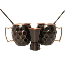 Tasse en cuivre de haute qualité avec poignée en cuivre martelé avec poli pour la maison et les ustensiles de cuisine - Product Image 1