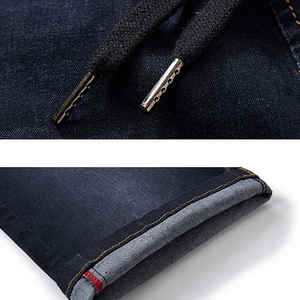 กางเกงขาสั้นผ้ายีนส์สำหรับผู้ชาย, กางเกงยีนส์ขาสั้นเอวสูง - Product Image 5