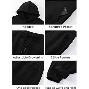 Ventes chaudes Survêtements d'hiver à capuche unis pour hommes Vêtements décontractés Vente en gros Logo personnalisé Étiquettes privées - Product Image 5