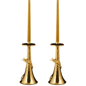 Candelabro de Iris Hecho a Mano de Lujo, Candelabro Moderno de Metal Bronce, Diseño Único, Decoración del Hogar, Centro de Mesa - Product Image 4