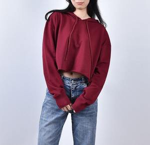 Fabricante OEM Personalizado, Sudaderas Cortas de Alta Calidad para Mujer, Sudaderas Lisas, Conjunto de Sudaderas con Capucha para Chicas, Precio al por Mayor - Product Image 4