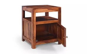 ASHOKA-Mesa auxiliar de madera maciza, elegante, diseño clásico, muebles multifuncionales, duraderos, perfectos para sala de estar, dormitorio y oficina - Product Image 4