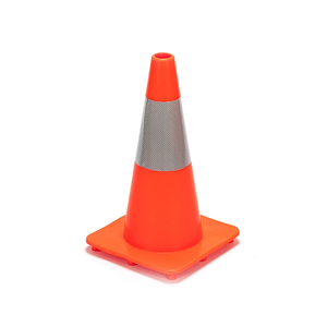 Cône de signalisation routière flexible en PVC S7104 45cm Orange pour la construction – Vente en gros - Product Image 3