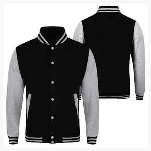 Chaqueta Universitaria Personalizada para Hombre, Chaquetas de Estilo Unisex con Cuello Acanalado para Ropa Urbana, Chaqueta Universitaria en Venta en Línea - Product Image 1