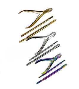 Meilleur poussoir à ongles à cuticules professionnel à double extrémité en acier inoxydable en forme de cuillère personnalisable Dorlon Brand 5.5 "Size - Product Image 1