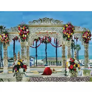 Amazing Pool Side Wedding Mandap Mauritius Dreamy Hindu Wedding Bollywood Mandap Outdoor Theme Bollywood Pillar Wedding Mandap