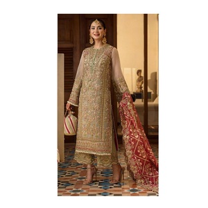 Excellent Quality Georgette Heavy Embroidery with Boring Salwar Suit for Wedding and Party Wear from India Supplier