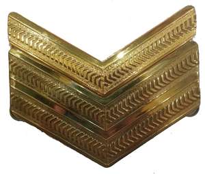 Écussons brodés en métal uniforme en forme de chevron pour vestes personnalisées, badges décoratifs et garnitures d'insignes - Product Image 2