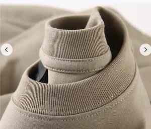 เสื้อยืดผู้ชาย 280 แกรม ผ้าฝ้าย 100% คอริบแบบ Mock Rib ทรงโอเวอร์ไซส์ ไหล่ตก เสื้อยืดเปล่า สตรีทแวร์ เนื้อผ้าหนา เสื้อยืดเรียบง่ายสำหรับผู้ชาย - Product Image 1