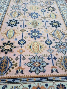 Juego de alfombras persas Oushak hechas a mano, alfombra de algodón bordada, alfombrilla para puerta, lavable, diseño moderno de lujo bajo - Product Image 3