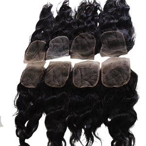 ผมต่อจากผมมนุษย์ธรรมชาติแบบ100% มีการปิดลูกไม้แบบ HD มัดด้วยมือสไตล์ลอนลึกแบบยาวสำหรับลูกไม้สวิส - Product Image 3