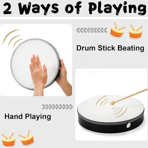 กลองชาแมนทำมือ โครงสร้างเป็นมิตรกับสิ่งแวดล้อม หนังกลองทำจากหนังวัว สำหรับพิธีกรรมและการผ่อนคลาย - Product Image 3