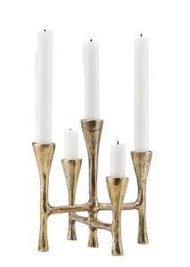 ตัวยึดแบบเรียวโลหะแนวศิลปะพร้อมฐานโค้งชิ้นส่วนที่เน้นเสียงสำหรับห้องนั่งเล่นหรือห้องนอน - Product Image 2