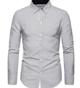 ชุดเดรสแขนยาวสำหรับผู้ชายเสื้อถักผ้าฝ้ายพิมพ์ลายจุดกันยับระบายอากาศได้ดีดีไซน์ล่าสุด - Product Image 1