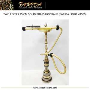 2022 Farida Luxury 75 cm Cachimbas de dos niveles de latón macizo con técnica de espejo grabado a mano y logotipo de lujo Estilo tradicional - Product Image 4