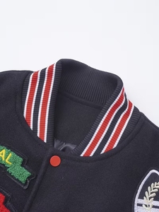 แจ็กเก็ตเบสบอลทีมตัวแทนวินเทจของผู้ชายเสื้อแจ็กเก็ตสไตล์สตรีทแวร์ขายดี - Product Image 3