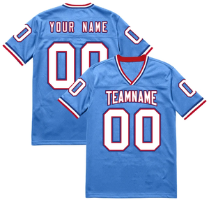 Uniformes de football américain personnalisés respirants grande taille à manches courtes, impression par sublimation, antibactériens, séchage rapide pour hommes - Product Image 5