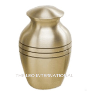Laiton métal satin mat couleur dorée garder saké urne 1.7X1.7X2.7 pouces stockage de cendres 4 capacité cubique crémation funéraire - Product Image 1