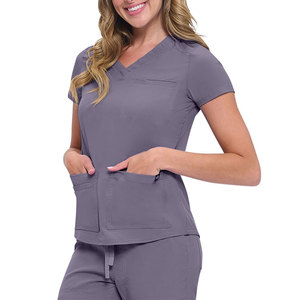 Conjunto de Uniforme Médico Transpirable y Elástico Unisex con Cuello en V y Pantalones Rectos, Servicio OEM - Product Image 5