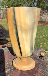 Tay Chạm Khắc Viking bắn kính Bắc Âu làm từ chính hãng bò sừng fenrir Sói thiết kế bởi lưỡi liềm thủ công mỹ nghệ - Product Image 5