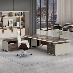 Premium Luxury Extendable L Shaped Executive <b>Desk</b> Modern Design Eco Friendly Modular Commercial Office Table - Product Image 4