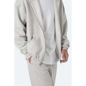 Sweat à Capuche Basique à Fermeture Éclair-Gris - Product Image 2