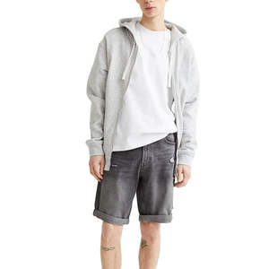 Shorts en jean pour homme, style streetwear, décontractés, tissés, 100% coton, écologiques, droits, respirants, imperméables, séchage rapide - Product Image 1