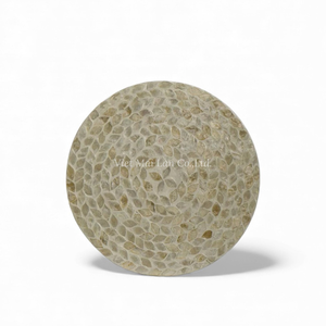 Taburetes Decorativos de Lujo Hechos a Mano con Diseño de Incrustaciones de Concha para Decoración del Hogar y Apartamentos - Product Image 3