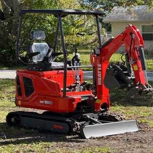 Mini Excavadora Hidráulica de 1 Tonelada, Compacta, con Caja de Cambios y Bomba Controladas por PLC, para Construcción y Agricultura - Product Image 6