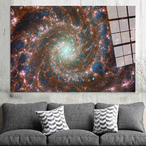 Impression sur toile Phantom Galaxy : Vue de James Webb, Art en verre trempé, ART EN VERRE TREMPÉ - Product Image 1