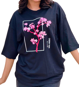 เสื้อยืดผู้หญิงลำลอง ลายเรียบ แขนครึ่งตัว ทรงหลวม ไหล่ตก คอกลม ระบายอากาศได้ดี ผ้าผสมสแปนเด็กซ์/คอตตอน พิมพ์ลายซิลค์สกรีน - Product Image 5