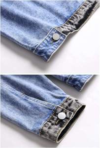 Veste en jean pour hommes personnalisée OEM Manteau en coton denim japonais effet délavé Veste en jean délavé vintage surdimensionnée - Product Image 5