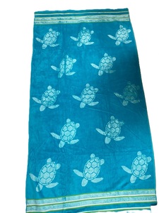 Two-Sided <b>Beach</b> <b>Towel</b> Printed Customizable Design High Quality Terry on One Side Cotton Checks on Other Side Swim Turkish Style - Product Image 5