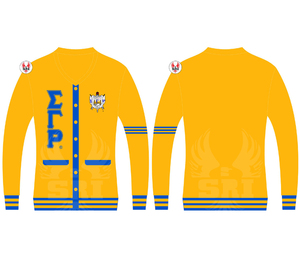 Cárdigans Acrílicos Bordados para Mujer de la Hermandad Sigma Gamma Rho |   Suéter Cárdigan Acrílico Personalizado Sublimado para Mujer, Diseño de Hermandad - Product Image 6