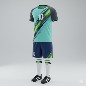 Conjunto de Camisetas de Fútbol de Poliéster Sublimadas Personalizadas de Alta Calidad, Cuello en V, Manga Corta, Ligeras, Transpirables y de Secado Rápido - Product Image 3