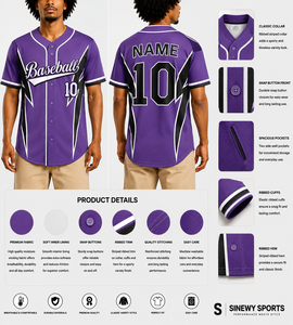 Ensembles d'uniformes de baseball personnalisés de qualité supérieure Sinewy Sports Fitness 100% polyester respirant, séchage rapide, antibactérien, anti-UV - Product Image 1