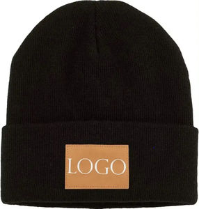 Autumn <b>Winter</b> Beanies Custom Best Quality Knitted jacquard Patchwork Beanie Fleece <b>Men</b> Top Trending Best Quality Beanie <b>Hat</b> - Product Image 4