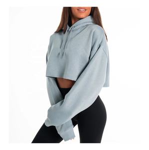 Sudadera Corta Informal Personalizada para Mujer, de Algodón, Talla Grande, con Capucha, Manga Larga, Totalmente Personalizable - Product Image 5